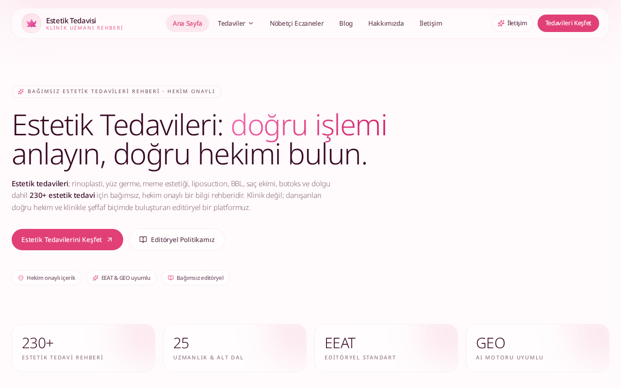 Estetik Tedavisi — Estetik · Rehber